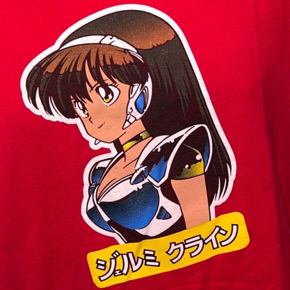 Jeremy Klein Red Silk Screened Dream Girl T Shirt Size Small - Picture 2 of 4